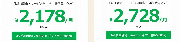 1カメラタイプを購入の方は3,000円分、2カメラタイプを購入の方は5,000円分のAmazonギフト券がもらえます。